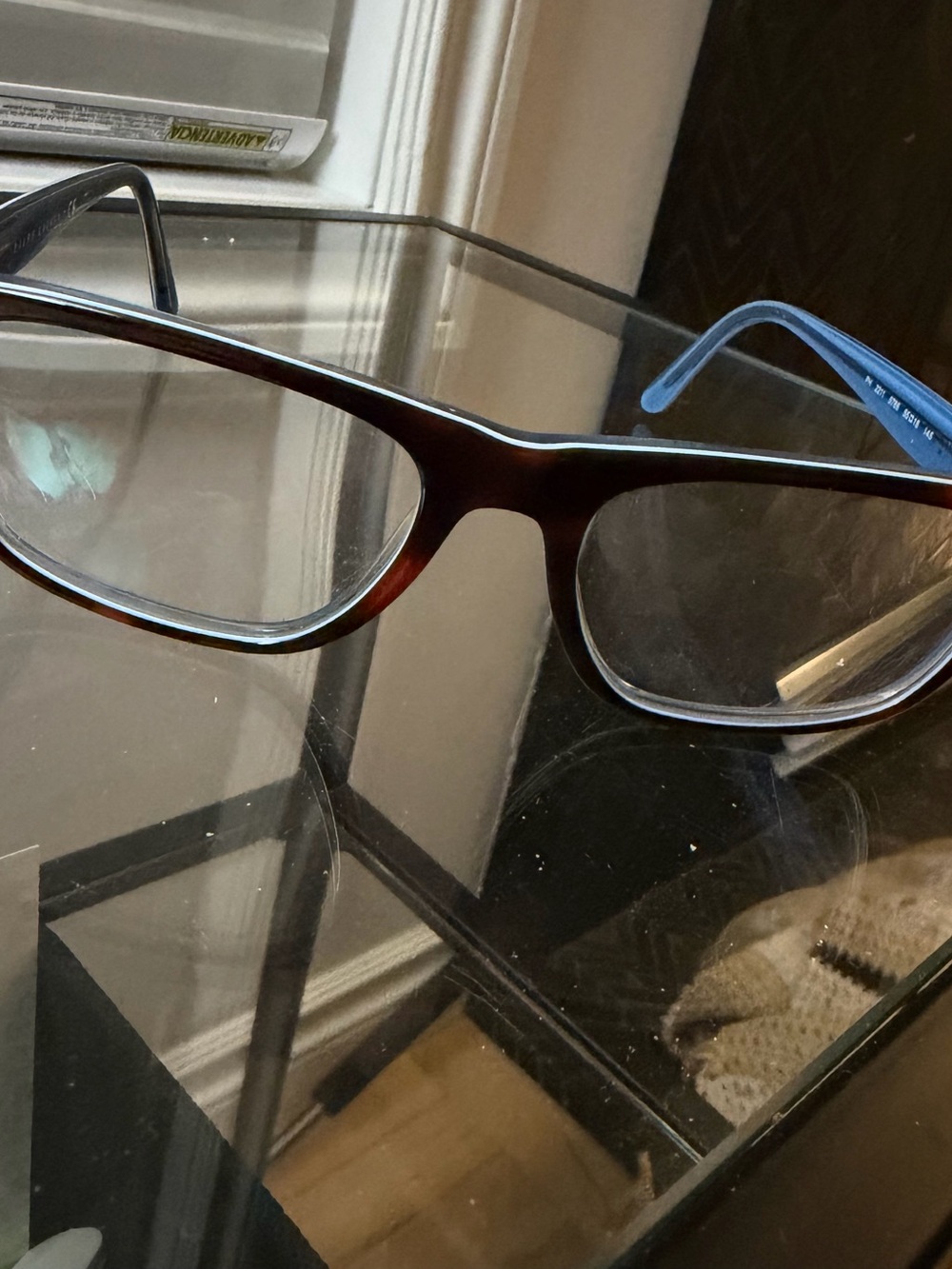 Polo by Ralph Lauren Brown Frame Glasses with Blue Temples